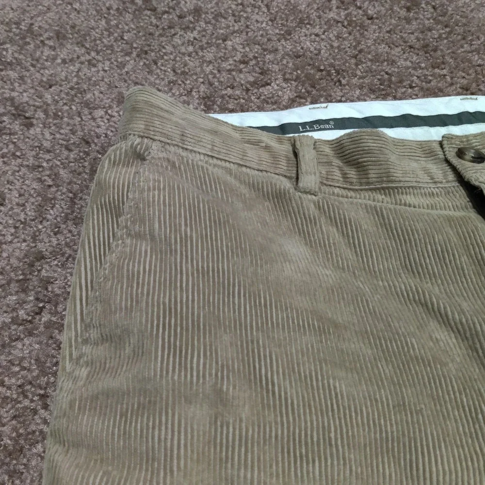 Vintage LL Bean Beige‎ Corduroy Pants Men's 34 x 29 Trousers
